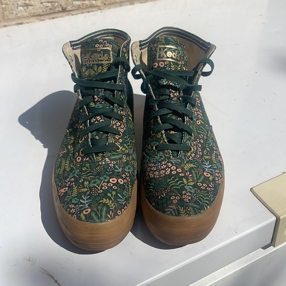 Floral Keds Hightop Sneakers